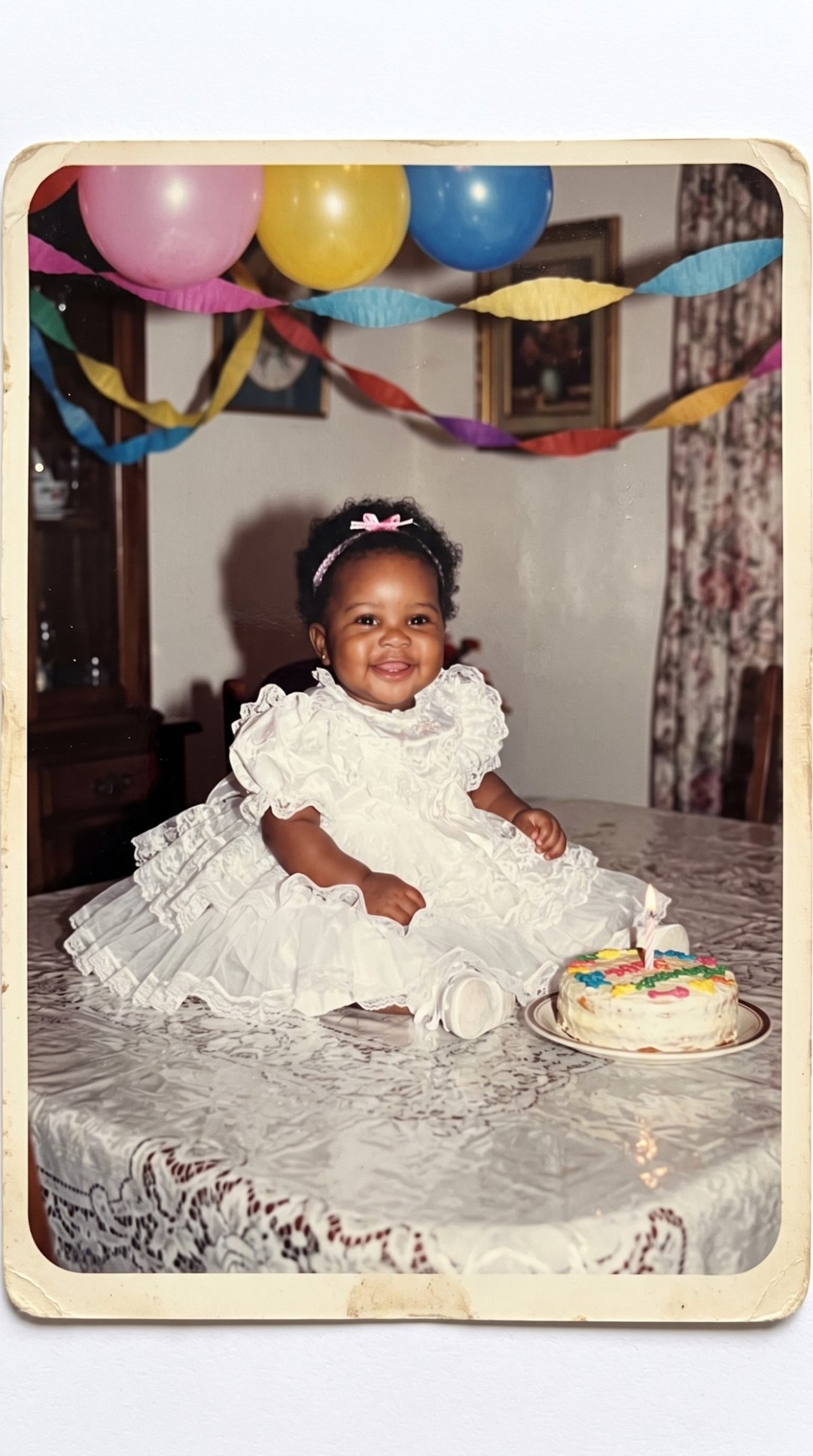 Vicky at her first birthday